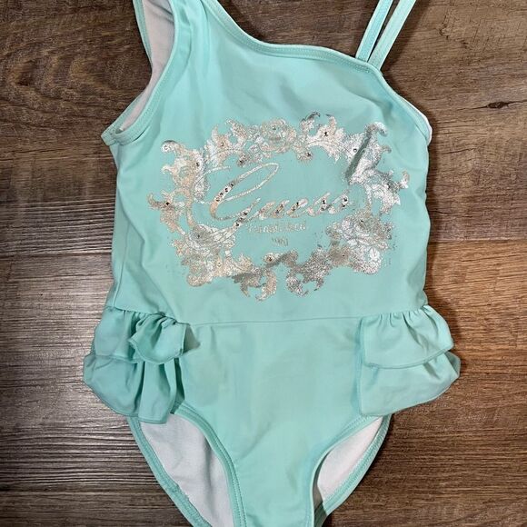 Girls Guess Swimsuit Size Medium 5/6 - Picture 2 of 5